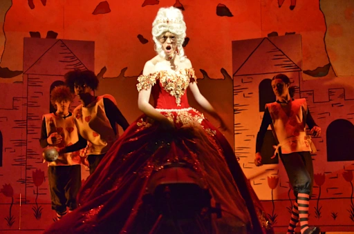 Drama student on stage