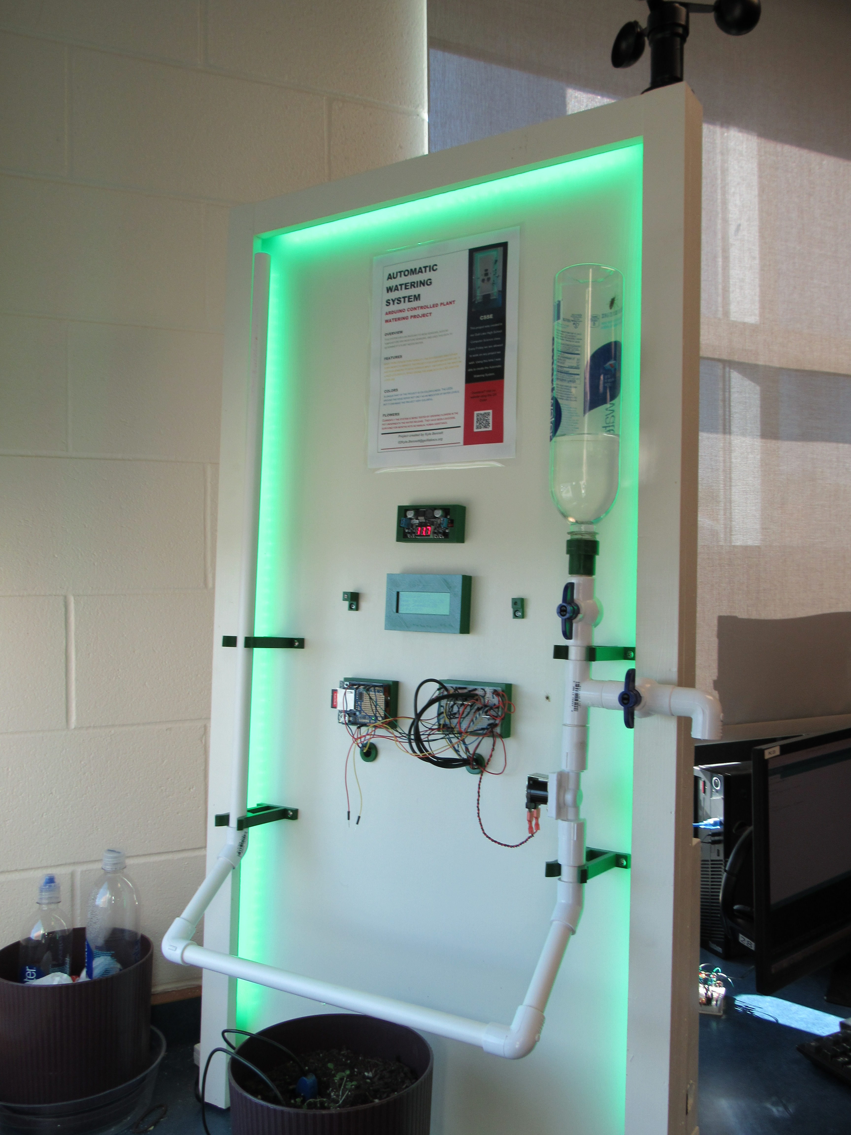 automatic watering system built by students