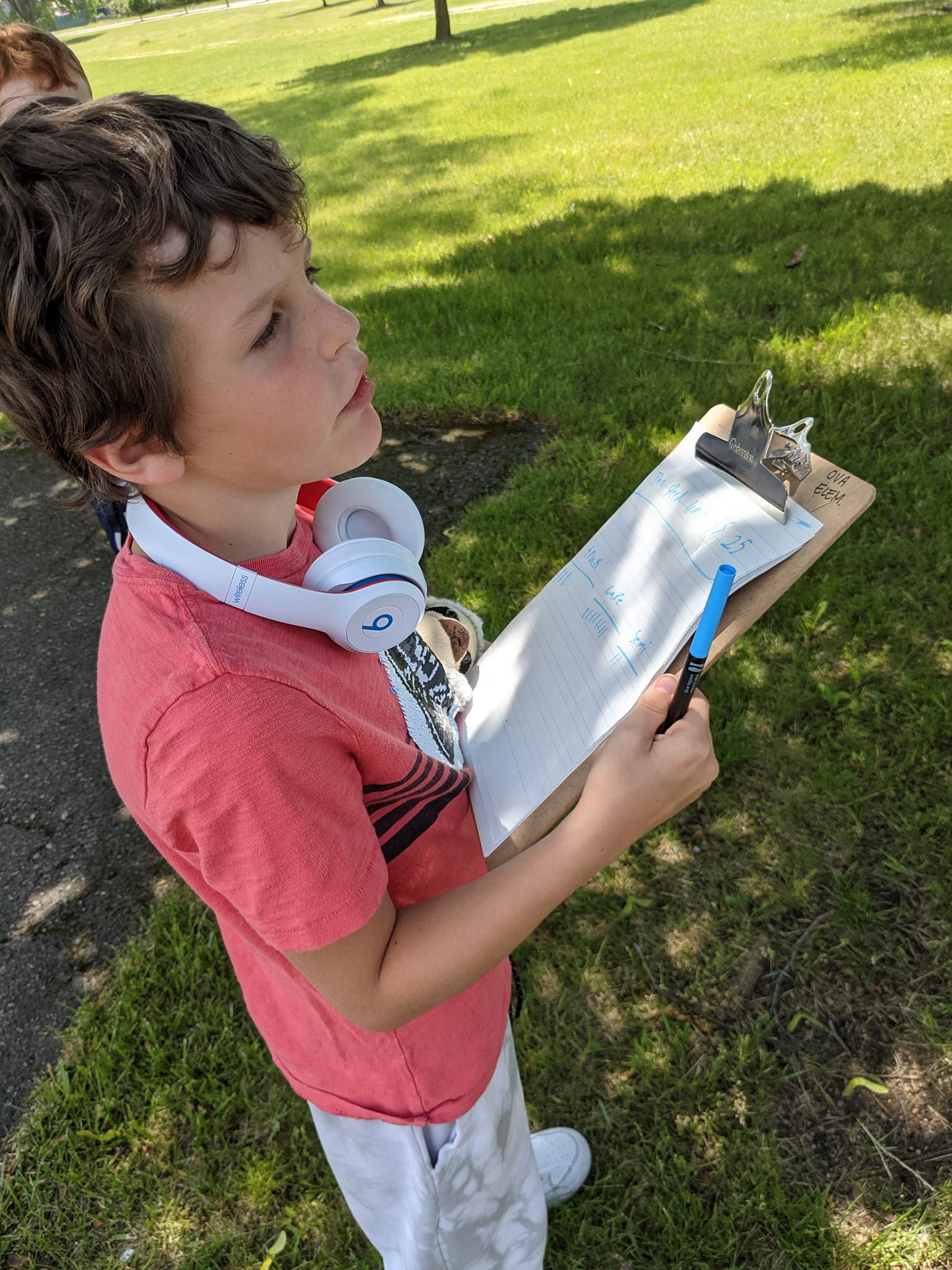 Student with clipboard
