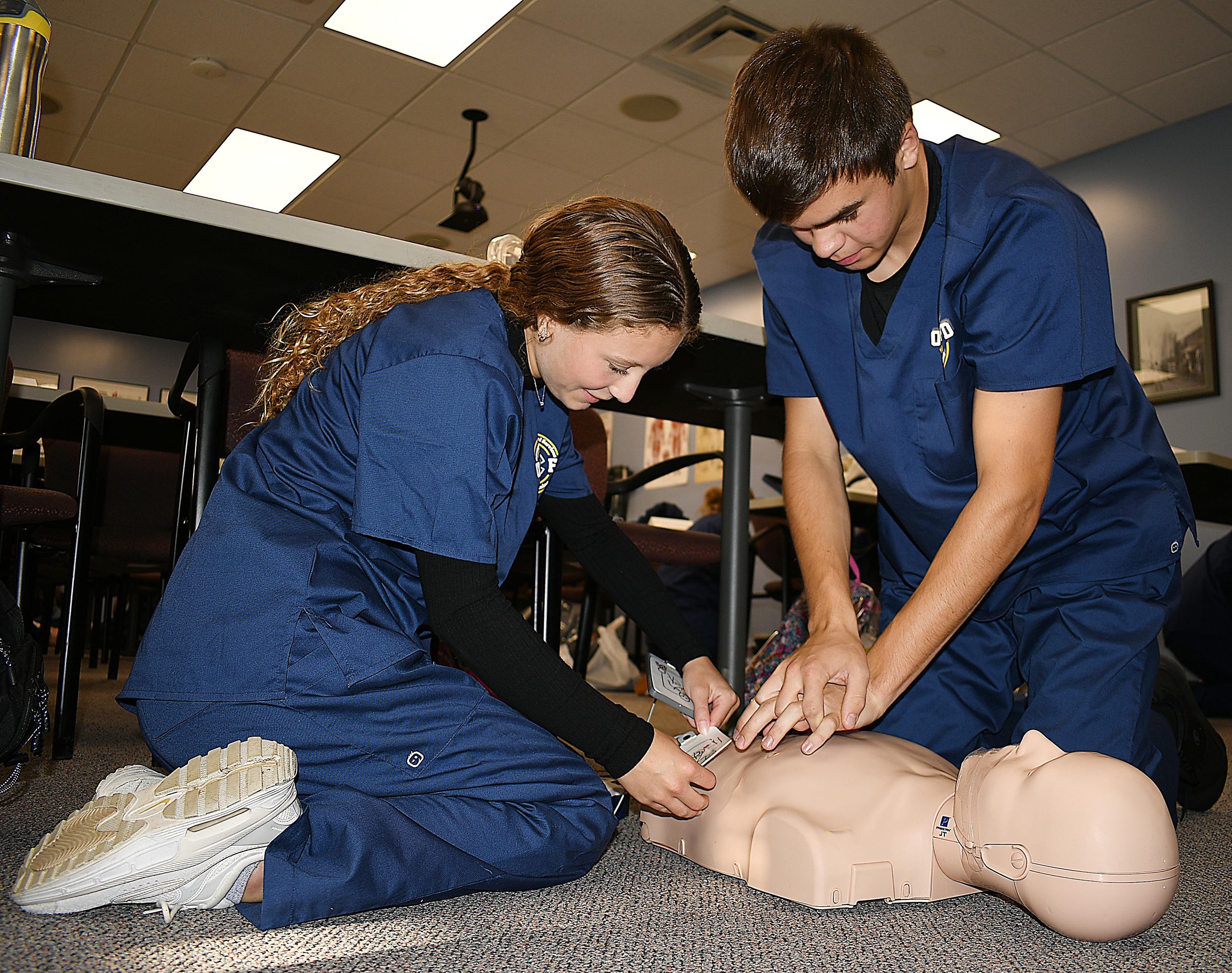 EMT students practicing CPR