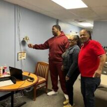 Student ringing bell